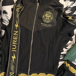 Black Hoodie with Gold Accents